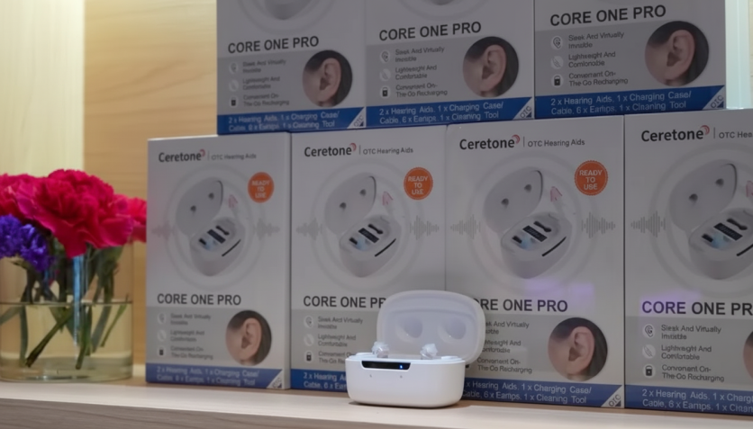The Ceretone Pro's compact in-ear design offers nearly invisible hearing